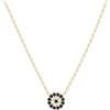 MYSTIC JEWELS by Dalia - Collana con ciondolo a forma di occhio turco, in argento Sterling 925, rotonda, con zirconia cubica, 8.0 Milímetros, Argento, Non è una pietra preziosa