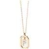 P D PAOLA PDPaola Mini Letter F Necklace Collana con nome a lettera oro, Onesize, Argento sterling, Zirconia cubica