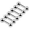 KJM FASHION Orecchini barbell in acciaio inossidabile anodizzato, per piercing orecchio, sopracciglio, cartilagine, trago, 6 pezzi,