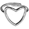 Donipreziosi Anello Cuore Filo in Argento 925% Regolabile Donna Made in Italy (Argento)