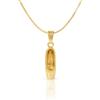gioiellitaly Collana scarpetta danza classica in argento 925 dorato catenina veneziana lunghezza a scelta 40/45/50 cm ciondolo scarpa ballerina ragazza