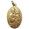 SHALOM - Medaglia San Giuseppe In Argento 925 Bagnato Oro. Altezza 2,2 Cm