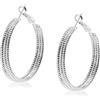 GUESS Orecchini a cerchio in argento, Taglia unica, Argento