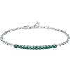 Morellato Bracciale Uomo in Argento 925‰, Zirconi Verdi, Collezione Tennis - SATT20