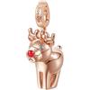 Rosato Charm da Donna Collezione Storie. Gioiello in Argento 925 con placcatura in Oro Rosa e Diamanti. Ha Come Simbolo Una Renna. La referenza è RZLE058