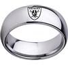 Generic Raider Anello da rugby sportivo in acciaio al titanio a cupola, unisex, per fan, 22 1/8, Metallo