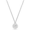 Swarovski Dextera - Collana da donna con ciondolo a forma di sfera, placcata al rodio, colore: bianco, 38-45 cm Length, Cristallo, Cristallo