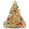 Pandora Braccialetto con ciondolo a forma di albero di Natale glitterato, splendido gioiello da donna, regalo per donne nella tua vita, realizzato con pietre brillanti e artificiali, senza confezione