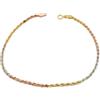 Gioielleria Bucci BRACCIALE CORDA FUNE IN ORO GIALLO BIANCO E ROSA 18 KT
