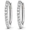 LES FOLIES DI PAOLA GRIECO Coppia di Orecchini a Cerchio Crystal cerchietti strass in argento 925 rodiato - Hoops Collection (12mm)