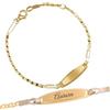 Sakrami Bracciale Sweet Dreams Grande in Oro con Piastrina + Gioiello con scatola Personalizzata + Idea Regalo per Bambino,Bambina per Nascita, Battesimo e Comunione Occasioni Speciali + Confezione regalo