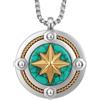 amorili Collana Uomo Rosa dei Venti in Acciaio Inossidabile | Pendente Bussola Nautica | Catena Regolabile Fino a 50 cm | Gioiello Regalo Elegante Stile Marina Militare (l)