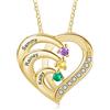 kaululu Collana Argento da Donna 925 Personalizzata Collana Cuore con Incisione Nome Regali per Mamma Nonna Donna Regalo di Compleanno (D-Nomi 3)