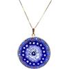 LE GEMME DI VENEZIA Collana Donna Con Pendente Murrina Milefiori Venezia In Vetro Originale Di Murano E Argento 925 Colore Oro Diametro 36N OR (COLORE 03)