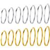 PROSTEEL Anelli Donna Impilabili- 14 Pezzi Anelli per Nocche- Anelli Sottili Donna Tutte Le Dita- Colore Argento e Oro, Misura 6-24 (con Confezione)