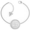 GUESS Braccialetto Donna G Solitaire JUBB01031JWRRS in Acciaio Inox Viaiatura Rotonda G Center