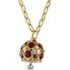 inSCINTILLE Campane Collana Donna Lunga Placcata con Ciondolo a Campanella Colorata