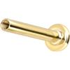PIERCINGLINE 14 o 18 carati Gold Labret filettatura interna senza accessorio piercing orecchio conch tragus labbro naso medusa colori e dimensioni a scelta, 1,2 mm Stabstärke / 7 mm Stablänge
