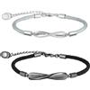 ALBERTBAND Bracciali Coppia Personalizzato Braccialetti Coppia Lui e Lei Acciaio inossidabile Bracciale dell'amicizia Regalo per san valentino Fidanzata Fidanzato Moglie Marito (Style 3)