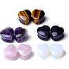 Bishilin Tunnel Plug, Dilatatori Tunnel 6mm Dilatatore Con Pietra Cuore Forma Pietra, 10 Pezzi Plug Orecchio