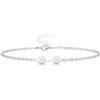 ZqlDDayUP Nome personalizzato cane zampa bracciale Bracciale personalizzato nome in acciaio inox Custom Tiny cane zampa bracciale con 1-7 nome personalizzato animale domestico gioielli regalo per le donne