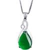 Vincent Paul COLLANA DONNA ARGENTO 925 CON PIETRA NATURALE GIADA VERDE E ZIRCONI