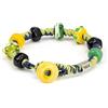 SAGA GIOIELLI Bracciale Colorato con Perle in Vetro - Bracciale Artigianale Multicolore Regolabile 23 cm - Gioiello Unisex Uomo Donna - Idea Regalo Originale - COLLEZIONE SOLARA (BSVE8F3-01)