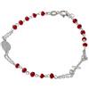 inSCINTILLE I Rosari Bracciale Uomo Donna con Rosario Cattolico in Argento 925 con Perline di Cristalli Colorati e croce, Unisex Adulto Bambini con cofezione regalo inclusa nel prezzo