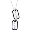 PROSTEEL Collana Uomo, Collana Militare Personalizzata, Piastrine Dog Tag, Incisione Laser, Catena Palla 55+5 CM, Ciondolo Targhetta dell'Esercito, Militare ID Targhetta(con Confezione)