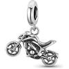GNOCE Ciondoli con ciondoli per motociclette Ciondoli a tema da viaggio in argento sterling Charm Fit Bracciale/Collana Gioielli per donne e ragazze