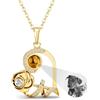 QuanMonei Collana di proiezione con immagine all'interno Collana di fiori con foto personalizzata in argento sterling 925 Collana di gioielli con ciondolo a cuore personalizzato Regali romantici per fidanzate