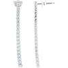 Akzent Ayana Orecchini in vero argento 925 con pendente/tennis, argento rodiato, 2, argento 925, rodiato, Zirconia cubica