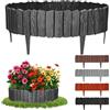 GARDENIX Bordo per aiuole, 2,3 m, effetto legno (antracite)