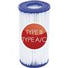 Wilton Bestway 58012E - Cartuccia a filtro di ricambio tipo III/A per pompe a filtro, per piscine all'aperto, 10,6 x 20,3 cm, accessorio compatibile con pompe a filtro da 1800/3000/5600 litri