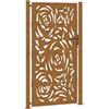 vidaXL Cancello da Giardino 100x200 cm Acciaio Corten Design a Fiamma, cancello di Recinzione, cancello Esterno, cancello del Metallo