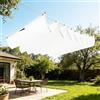 LRHRHR Tenda Parasole Retrattile,Protezione Raggi UV vela ombreggiante a onda retrattile,Giardino Balcone Terrazza tenda da sole pergola regolabile,con funi-White||70x250cm