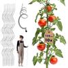 KADAX Bastoncini a spirale per pomodoro, 120 cm x 6 mm, 10 pezzi, bastoncini per pomodoro in alluminio, pomodoro, traliccio per pomodori, spirali per pomodori, bastoncini per piante