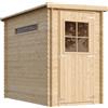TIMBELA Casetta da Giardino in Legno Esterno 2,63 m², Capanno Attrezzi con spessore della parete di 19 mm, Casa per Biciclette con Finestre con Pavimento Impregnato - TIMBELA M306 + M306G