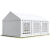 TOOLPORT Tendone per feste 3x6 m PVC bianco 100% impermeabile Gazebo da giardino Tendone da esterno Tenda party