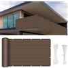 YUANZHI Schermo per Privacy Del Balcone 300 x 90 cm Resistente Alle Intemperie, Schermi Divisori e Protettivi per Balconi Protezione Privacy, per Patio Giardino, Marrone