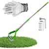 Generico Zappa da Giardino,Rastrello Manuale Regolabile con Asta Lunga 110-135 cm - Zappa Diserbante Per Giardinaggio - per Scavare Zappare Dissodare e Delimitare Giardino Cortile Aiuola