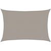 vidaXL Vela Parasole 160 g/m² Rettangolare Grigio Chiaro 3x5 m in HDPE