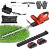 wowspeed Tagliasiepi a Batteria 21V, 1500R/Min, 500W Tagliasiepi Elettrico con 2 batterie, Lunghezza di Taglio 50cm, Passo Denti 17mm, Taglia Siepi da Giardino a Batteria, Occhiali di Sicurezza