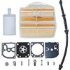 Gubeter Kit di riparazione del carburatore del tubo flessibile del filtro del carburante dell'aria, per la parte della motosega Per Husqvarna 445 445E 450 450E, 544080803, 544128601