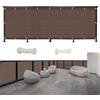 YUANZHI Telo Frangivento per Balconi 250 x 90 cm Raggi UV Antistrappo Antivento, Frangivisto Balcone per Protezione Privacy Balcone, per Giardino Esterno, Marrone