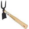 SHW-FIRE Zappa combinata - lama larga, 2 denti, manico in legno di frassino, 33 cm, per il lavoro in giardino