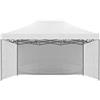 GrecoShop Teli/Parete/Copertura laterale per gazebo pieghevole impermeabile 3x4,5m Bianco - Mod. Loop