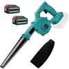 MF artSHOP Soffiatore Foglie a Batteria 500W Doppia Batteria 48V Soffiatore Foglie Elettrico Senza Fili Ricaricabile per Pulizia Giardino e Officine