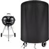 YUETTYY Copertura per barbecue, copertura impermeabile per barbecue rotonda da 57 cm, per Weber per bollitore Raweao, 70 x 70 cm, in tessuto Oxford resistente, accessori di protezione