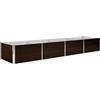 vidaXL Letto Rialzato da Giardino Rettangolare Alto Elegante Staffe Supporto Terrazzo Letto di Coltura Rialzato Marrone 320x80x45cm Acciaio Zincato